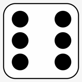 Library Of 6 Dice Number Clip Royalty Free Download - Dice With 6 Dots, HD Png Download, Transparent PNG