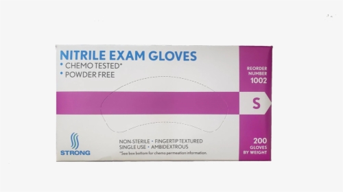 Glove Nitrile Exam Powder Free Non Sterile Textured - Label, HD Png Download, Transparent PNG
