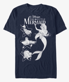 Ariel And Friends Little Mermaid T-shirt - Little Mermaid, HD Png Download, Transparent PNG