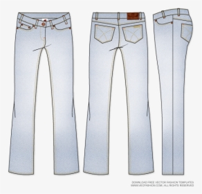 Jeans Clipart Cotton - Jeans Template, HD Png Download, Transparent PNG