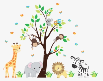 Transparent Wall Art Png - Kids Animal Clipart, Png Download, Transparent PNG