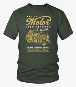 Native Big Chief Indian Motorcycle T Shirt   Class - Larry Bernandez T Shirt, HD Png Download, Transparent PNG