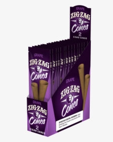 Zig Zag Grape Cigar Cones - Zig Zag Cones Grape, HD Png Download, Transparent PNG