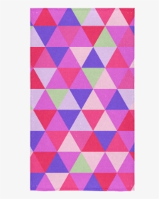 Pink Geometric Triangle Pattern Custom Towel 16 X28 - Triangle, HD Png Download, Transparent PNG