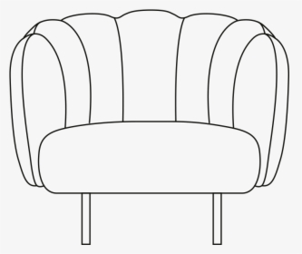 Cape Lounge Chair With Stitches Illustration - Club Chair, HD Png Download, Transparent PNG