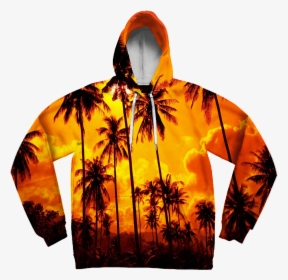 Palm Tree Sunset Unisex Hoodie Pullover Hoodies T6 - Doge Hoodie, HD Png Download, Transparent PNG