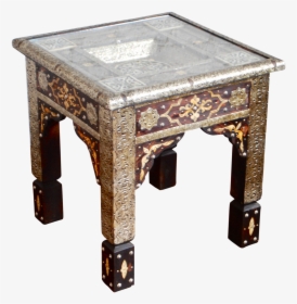 Moroccan Metal & Bone Inlaid Table, HD Png Download, Transparent PNG