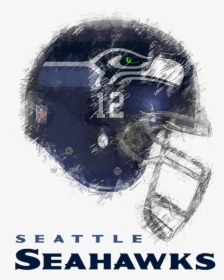Seattle Seahawks Logo Black And White, HD Png Download, Transparent PNG