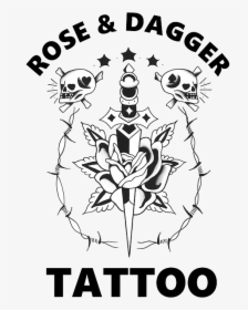 Rose And Dagger Tattoo Pdx, HD Png Download, Transparent PNG