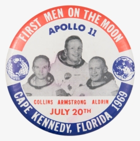 Apollo 11 First Men On The Moon Event Button Museum, HD Png Download, Transparent PNG