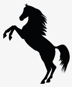 Horse On Hind Legs Silhouette, HD Png Download, Transparent PNG
