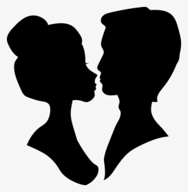 Wedding Male And Female Head Silhouettes Clipart, HD Png Download, Transparent PNG