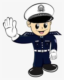 Police Officer Cartoon - Cartoon Traffic Police, HD Png Download, Transparent PNG