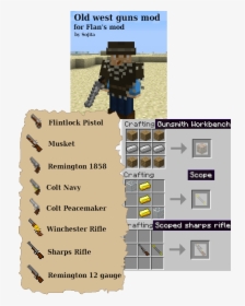Minecraft Western Guns Mod, HD Png Download, Transparent PNG