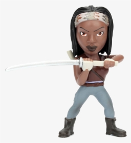 The Walking Dead Metals Die Cast Figur Michonne   Title, HD Png Download, Transparent PNG