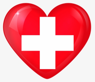Switzerland Large Flag Gallery - Bandeira Da Suiça Coração, HD Png Download, Transparent PNG