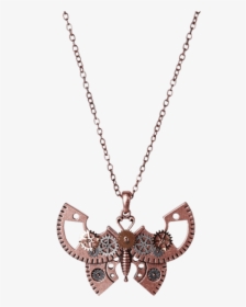Gear Butterfly Necklace - Locket, HD Png Download, Transparent PNG