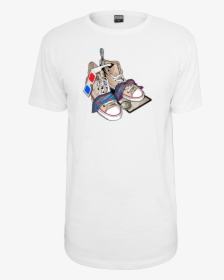 Saqman 10th Gear T Shirt Urban Classics Long Tee White - T-shirt, HD Png Download, Transparent PNG