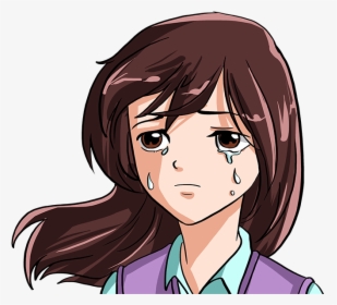 How To Draw Sad Anime Face - Draw Sad Anime Face, HD Png Download, Transparent PNG
