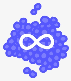 Image Of A Blue Cancerous Cell With A White Infinity - Circle, HD Png Download, Transparent PNG
