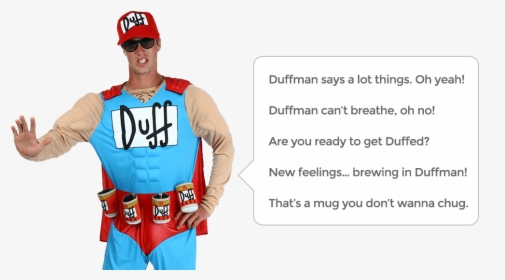 Duffman Quotes - Costume, HD Png Download, Transparent PNG