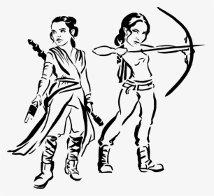 Archer Katniss Hunger Bow Games - Star Wars Coloring Rey, HD Png Download, Transparent PNG