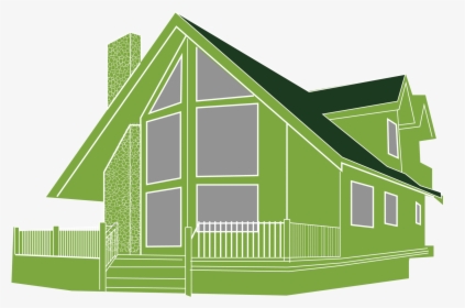 Attic Drawing Sloping Roof House - House, HD Png Download, Transparent PNG