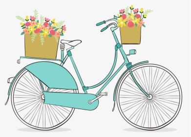 Bicycle Clipart Spring - Cute Bicycle Clipart, HD Png Download, Transparent PNG