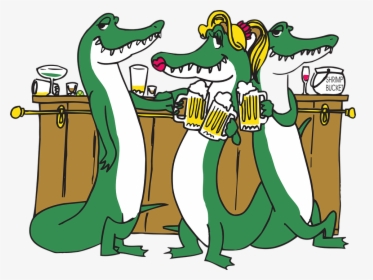 Alligator Drinking Beer, HD Png Download, Transparent PNG