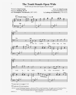 The Tomb Stands Open Wide Thumbnail The Tomb Stands - Sheet Music, HD Png Download, Transparent PNG