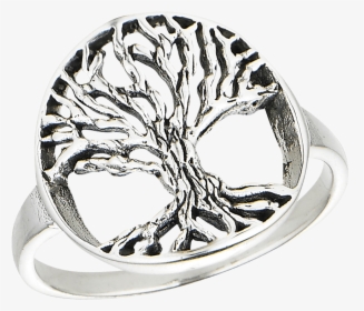Sterling Silver Life Tree Ring - Silver, HD Png Download, Transparent PNG