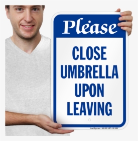 Please Close Umbrella Sign, HD Png Download, Transparent PNG