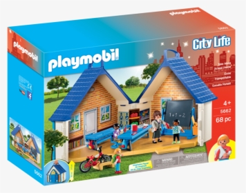 Transparent Dollhouse Png - Playmobil Take Along School House, Png Download, Transparent PNG