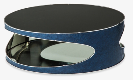 Modern Black Round Top Blue Metal Frame Cocktail Coffee - Coffee Table, HD Png Download, Transparent PNG