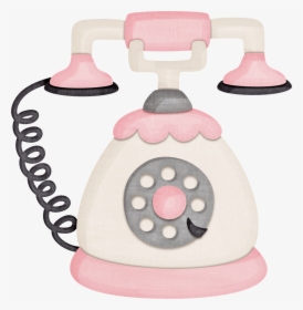 Cute Phone Clipart - Cute Vintage Telephone Clipart, HD Png Download, Transparent PNG