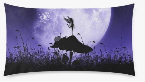 A Beautiful Fairy Dancing On A Mushroom Silhouette - Reindeer, HD Png Download, Transparent PNG