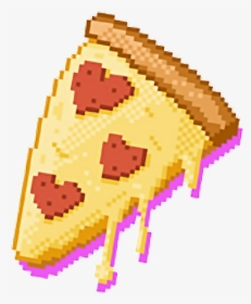 Pizza Kawaii Cute Pixel Pixels Pixelize Pixelart Love - Pizza Kawaii Png, Transparent Png, Transparent PNG