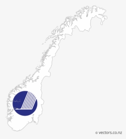Nc Flag Vector Map Of Norway - Kart, HD Png Download, Transparent PNG
