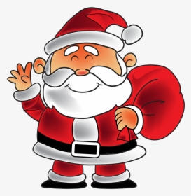Santa Claus Transparent Photo - Cute Funny Santa Claus Christmas, HD Png Download, Transparent PNG
