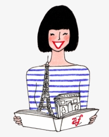 French Clipart Francais - French Woman Png, Transparent Png, Transparent PNG