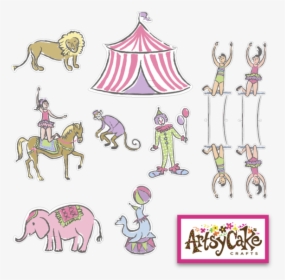 Cartoon Circus Trapeze Girls, HD Png Download, Transparent PNG