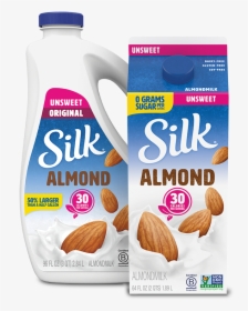 Silk Unsweet Almondmilk - Unsweetened Vanilla Almond Milk, HD Png Download, Transparent PNG