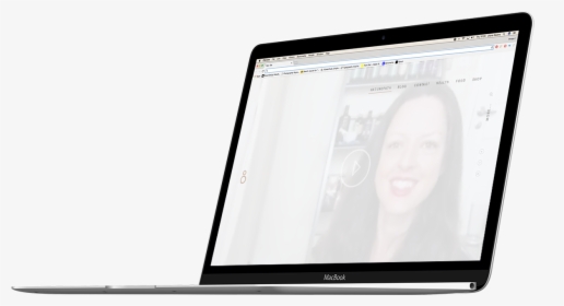 Apple Macbook With Female On The Screen Background - Led-backlit Lcd Display, HD Png Download, Transparent PNG