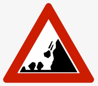 Road Signs Falling Rocks, HD Png Download, Transparent PNG