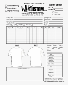 Custom Shirt Work Order, HD Png Download, Transparent PNG