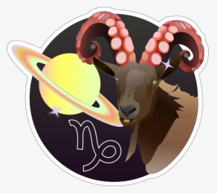 Capricorn Outline Astro Stickers, HD Png Download, Transparent PNG