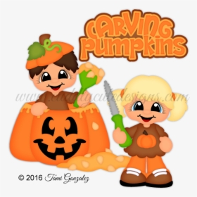 Carving A Pumpkin Clipart Vector Transparent Download - Pumpkin Carving Clipart, HD Png Download, Transparent PNG