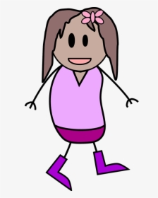 Girl Cartoon Stick Figure, HD Png Download, Transparent PNG
