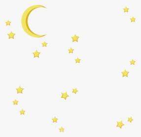 #ftestickers #clipart #stars #moon #crescentmoon #yellow, HD Png Download, Transparent PNG