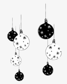 Collection Baubles Png Clipart - Christmas Balls Png Black And White, Transparent Png, Transparent PNG